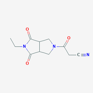 molecular formula C11H13N3O3 B1477173 3-(5-ethyl-4,6-dioxohexahydropyrrolo[3,4-c]pyrrol-2(1H)-yl)-3-oxopropanenitrile CAS No. 2098103-06-9