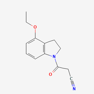 molecular formula C13H14N2O2 B1477175 3-(4-Ethoxyindolin-1-yl)-3-oxopropanenitrile CAS No. 2098015-96-2