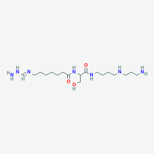 Heptanamide, 7-[(aminoiminomethyl)amino]-N-[2-[[4-[(3-aminopropyl)amino]butyl]amino]-1-(hydroxymethyl)-2-oxoethyl]-