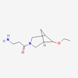 molecular formula C11H20N2O2 B1477177 3-Amino-1-(6-ethoxy-3-azabicyclo[3.1.1]heptan-3-yl)propan-1-one CAS No. 2098090-46-9