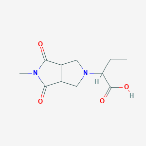 molecular formula C11H16N2O4 B1477183 2-(5-methyl-4,6-dioxohexahydropyrrolo[3,4-c]pyrrol-2(1H)-yl)butanoic acid CAS No. 2097944-60-8