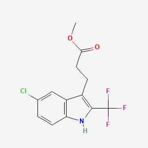 molecular formula C13H11ClF3NO2 B14771850 Methyl 3-(5-chloro-2-(trifluoromethyl)-1H-indol-3-yl)propanoate 