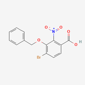 molecular formula C14H10BrNO5 B14771857 3-(Benzyloxy)-4-bromo-2-nitrobenzoic acid 