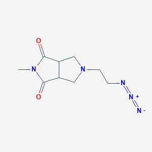 molecular formula C9H13N5O2 B1477186 5-(2-叠氮乙基)-2-甲基四氢吡咯并[3,4-c]吡咯-1,3(2H,3aH)-二酮 CAS No. 2098032-73-4