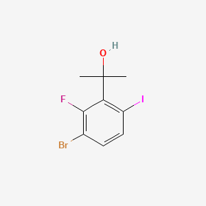 molecular formula C9H9BrFIO B14771867 2-(3-Bromo-2-fluoro-6-iodophenyl)propan-2-ol 