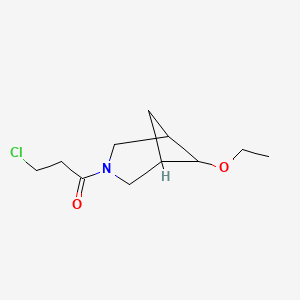 molecular formula C11H18ClNO2 B1477188 3-Chloro-1-(6-ethoxy-3-azabicyclo[3.1.1]heptan-3-yl)propan-1-one CAS No. 2097983-00-9
