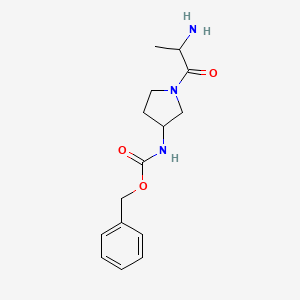 molecular formula C15H21N3O3 B14771881 benzyl N-[1-(2-aminopropanoyl)pyrrolidin-3-yl]carbamate 