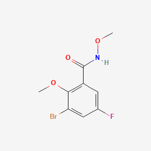 molecular formula C9H9BrFNO3 B14771938 3-Bromo-5-fluoro-N,2-dimethoxybenzamide 