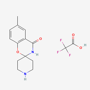 molecular formula C15H17F3N2O4 B14771953 6-Methylspiro[benzo[e][1,3]oxazine-2,4'-piperidin]-4(3H)-one 2,2,2-trifluoroacetate 