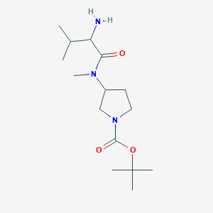 molecular formula C15H29N3O3 B14771963 Tert-butyl 3-[(2-amino-3-methylbutanoyl)-methylamino]pyrrolidine-1-carboxylate 