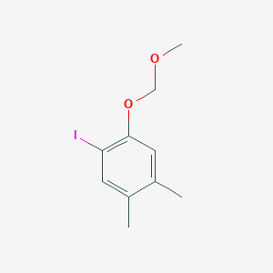 molecular formula C10H13IO2 B14771985 1-Iodo-2-(methoxymethoxy)-4,5-dimethylbenzene 