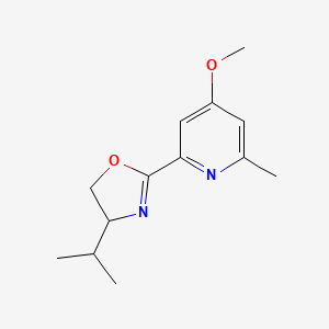 molecular formula C13H18N2O2 B14771995 4-Isopropyl-2-(4-methoxy-6-methylpyridin-2-yl)-4,5-dihydrooxazole 