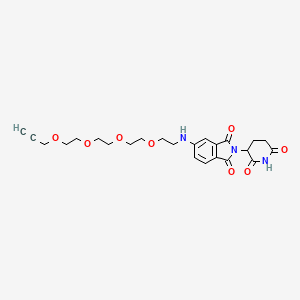 molecular formula C24H29N3O8 B14772004 Pomalidomide-5'-PEG4-propargyl 