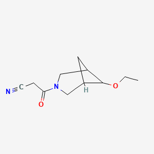 molecular formula C11H16N2O2 B1477201 3-(6-乙氧基-3-氮杂双环[3.1.1]庚-3-基)-3-氧代丙腈 CAS No. 2097994-97-1