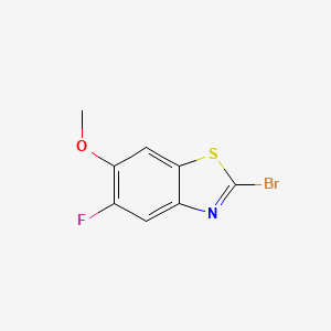 molecular formula C8H5BrFNOS B14772017 2-Bromo-5-fluoro-6-methoxy-1,3-benzothiazole 