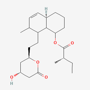 molecular formula C23H36O5 B14772021 [(4aR)-8-[2-[(2R,4R)-4-hydroxy-6-oxooxan-2-yl]ethyl]-7-methyl-1,2,3,4,4a,7,8,8a-octahydronaphthalen-1-yl] (2S)-2-methylbutanoate 