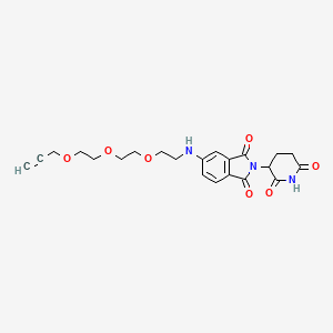 molecular formula C22H25N3O7 B14772027 Pomalidomide-5'-PEG3-propargyl 