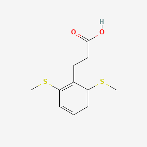 molecular formula C11H14O2S2 B14772031 (2,6-Bis(methylthio)phenyl)propanoic acid 