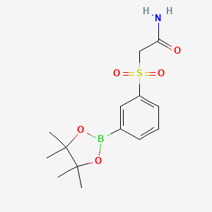 2-((3-(4,4,5,5-Tetramethyl-1,3,2-dioxaborolan-2-yl)phenyl)sulfonyl)acetamide