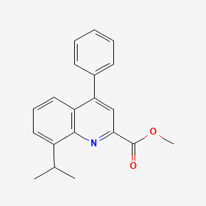 molecular formula C20H19NO2 B14772056 Methyl 8-isopropyl-4-phenylquinoline-2-carboxylate 