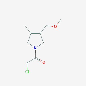 molecular formula C9H16ClNO2 B1477211 2-Chloro-1-(3-(methoxymethyl)-4-methylpyrrolidin-1-yl)ethan-1-one CAS No. 2091127-08-9