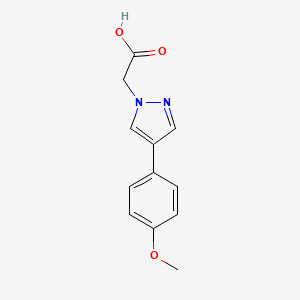 molecular formula C12H12N2O3 B14772138 2-(4-(4-Methoxyphenyl)-1H-pyrazol-1-yl)acetic acid 