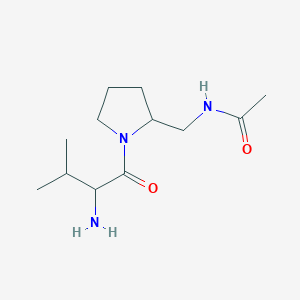 molecular formula C12H23N3O2 B14772155 N-[[1-(2-amino-3-methylbutanoyl)pyrrolidin-2-yl]methyl]acetamide 