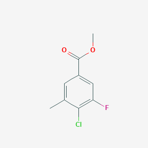 molecular formula C9H8ClFO2 B14772186 Methyl 4-chloro-3-fluoro-5-methylbenzoate 