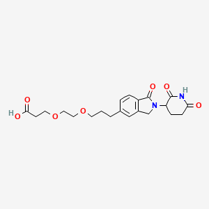 molecular formula C21H26N2O7 B14772197 Phthalimidinoglutarimide-5'-C3-O-PEG1-C2-acid 