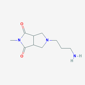 molecular formula C10H17N3O2 B1477222 5-(3-aminopropyl)-2-methyltetrahydropyrrolo[3,4-c]pyrrole-1,3(2H,3aH)-dione CAS No. 2097955-25-2