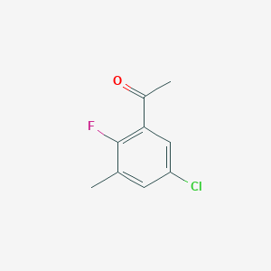 molecular formula C9H8ClFO B14772238 5'-Chloro-2'-fluoro-3'-methylacetophenone 