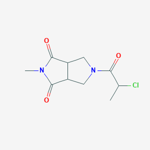 molecular formula C10H13ClN2O3 B1477224 5-(2-chloropropanoyl)-2-methyltetrahydropyrrolo[3,4-c]pyrrole-1,3(2H,3aH)-dione CAS No. 2097955-30-9