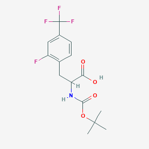 2-((Tert-butoxycarbonyl)amino)-3-(2-fluoro-4-(trifluoromethyl)phenyl)propanoic acid