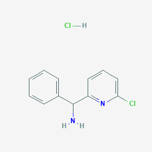 molecular formula C12H12Cl2N2 B14772244 (6-Chloropyridin-2-yl)-phenylmethanamine;hydrochloride 