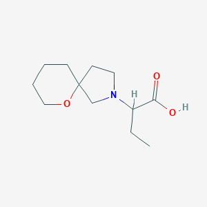 molecular formula C12H21NO3 B1477226 2-(6-Oxa-2-azaspiro[4.5]decan-2-yl)butanoic acid CAS No. 2097951-14-7