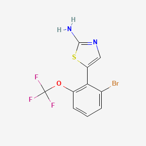 molecular formula C10H6BrF3N2OS B14772260 5-(2-Bromo-6-(trifluoromethoxy)phenyl)thiazol-2-amine 