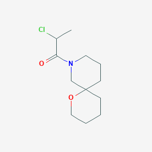 molecular formula C12H20ClNO2 B1477228 2-Chloro-1-(1-oxa-8-azaspiro[5.5]undecan-8-yl)propan-1-one CAS No. 2098090-64-1