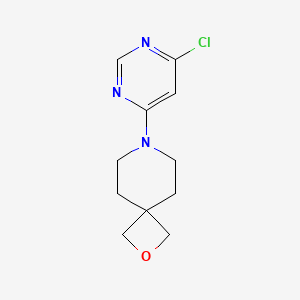 molecular formula C11H14ClN3O B1477229 7-(6-氯嘧啶-4-基)-2-氧杂-7-氮杂螺[3.5]壬烷 CAS No. 2098032-65-4