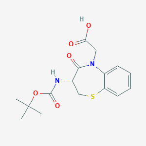 2-[3-(Tert-butoxycarbonylamino)-4-oxo-2,3-dihydro-1,5-benzothiazepin-5-yl]acetic acid