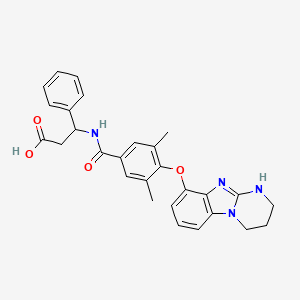 3-[[3,5-Dimethyl-4-(1,2,3,4-tetrahydropyrimido[1,2-a]benzimidazol-9-yloxy)benzoyl]amino]-3-phenylpropanoic acid