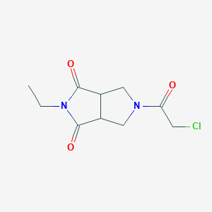 molecular formula C10H13ClN2O3 B1477236 5-(2-氯乙酰基)-2-乙基四氢吡咯并[3,4-c]吡咯-1,3(2H,3aH)-二酮 CAS No. 2097955-39-8