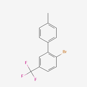 molecular formula C14H10BrF3 B14772362 2-Bromo-4'-methyl-5-(trifluoromethyl)-1,1'-biphenyl 