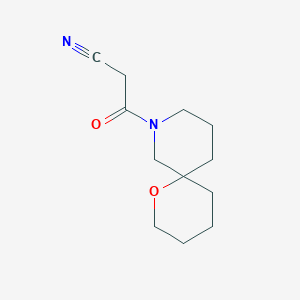 molecular formula C12H18N2O2 B1477237 3-Oxo-3-(1-oxa-8-azaspiro[5.5]undecan-8-yl)propanenitrile CAS No. 2097991-36-9