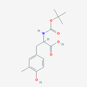 molecular formula C15H21NO5 B14772410 2-((tert-Butoxycarbonyl)amino)-3-(4-hydroxy-3-methylphenyl)propanoic acid 