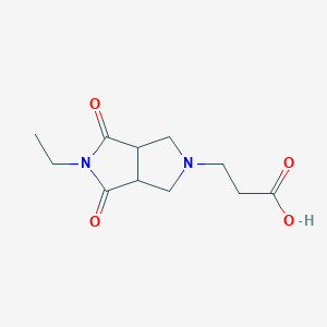 molecular formula C11H16N2O4 B1477246 3-(5-乙基-4,6-二氧六氢吡咯并[3,4-c]吡咯-2(1H)-基)丙酸 CAS No. 2097991-72-3