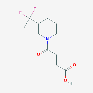 molecular formula C11H17F2NO3 B1477249 4-(3-(1,1-二氟乙基)哌啶-1-基)-4-氧代丁酸 CAS No. 2098124-27-5