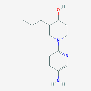 molecular formula C13H21N3O B1477253 1-(5-Aminopyridin-2-yl)-3-propylpiperidin-4-ol CAS No. 2097995-44-1