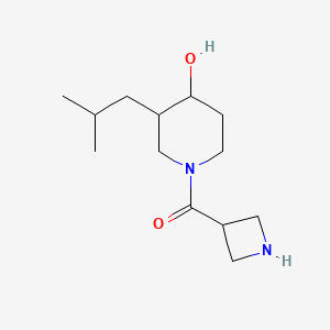 molecular formula C13H24N2O2 B1477255 氮杂环丁-3-基(4-羟基-3-异丁基哌啶-1-基)甲酮 CAS No. 2098132-52-4