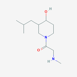 molecular formula C12H24N2O2 B1477256 1-(4-Hydroxy-3-isobutylpiperidin-1-yl)-2-(methylamino)ethan-1-one CAS No. 2097998-45-1