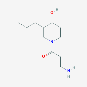 3-Amino-1-(4-hydroxy-3-isobutylpiperidin-1-yl)propan-1-one